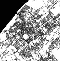 Silhouette map of The Hague Netherlands. vector