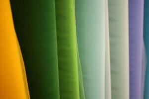 Colorful Bolts of Tulle Fabrics photo