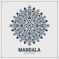 plantilla de diseño de fondo plano mandala vector