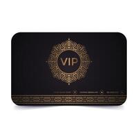 luxury dark vip card in ornament texture vector