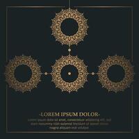 Luxury Dark circle border pattern background vector