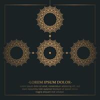 Luxury Dark circle border pattern background vector