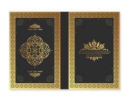 Luxury ornamental book cover design vector