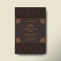 Elegant classic wedding invitation card vector