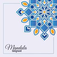 Colorful mandala pattern banner concept vector