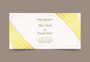 Luxury vintage golden vector invitation card template