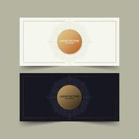 luxury ornament circle border design card vector