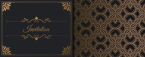 patrón ornamental de estilo de fondo de invitación de lujo vector