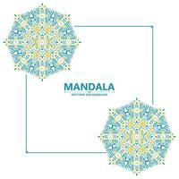 concepto de banner de patrón de mandala colorido vector