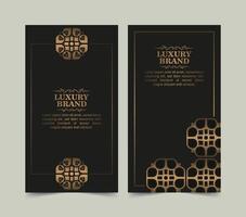 Luxury ornament pattern style card design vector