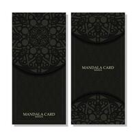 elegant Dark mandala card designs vector