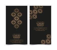 Luxury ornament pattern style card design vector