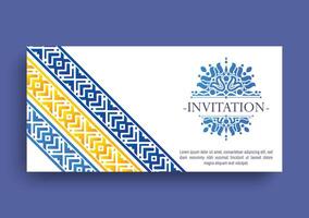 vistoso invitación antecedentes estilo ornamental modelo vector