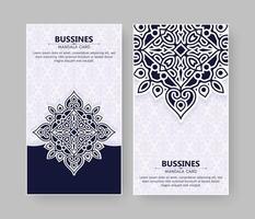 Vertical background card with mandala design vector