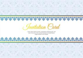 Colorful invitation background style ornamental pattern vector