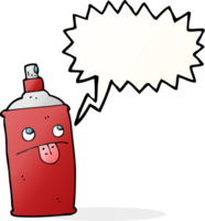 cartoon spray can with speech bubble png