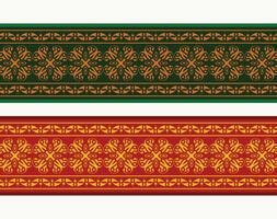 Henna banner border with colorful border vector