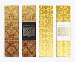 elegant gold pattern card design vector