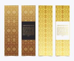 elegant gold pattern card design vector