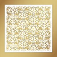 seamless die cut decorative pattern template vector