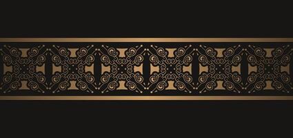 Elegant golden ornamental border template vector