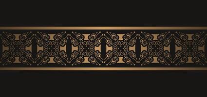 Elegant golden ornamental border template vector