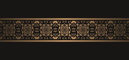 Elegant golden ornamental border template vector