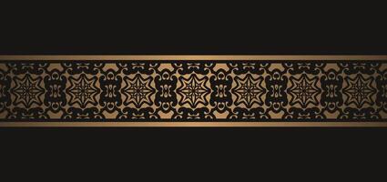 Elegant golden ornamental border template vector