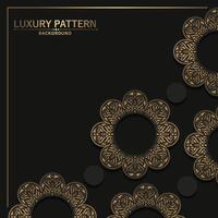 Luxury Dark circle border pattern background vector