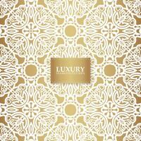 Gold Lines Ornament Geometric Seamless Pattern vector