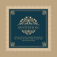 Invitation card vector design vintage style