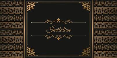 luxury invitation background style ornamental pattern vector