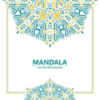 concepto de banner de patrón de mandala colorido vector