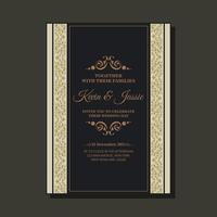 elegante tarjeta de invitación de boda clásica vector