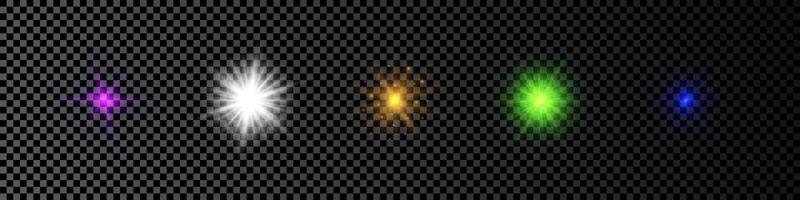 Light effect of lens flare vector