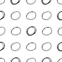 Seamless pattern with sketch circles shape vector