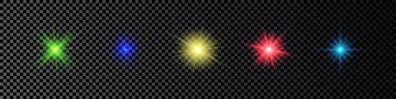 Light effect of lens flare vector