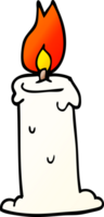 cartoon doodle burning candle png