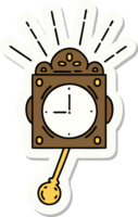 autocollant d'une horloge de style tatouage png