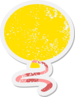 glücklicher Ballon schwimmender Grunge-Aufkleber png