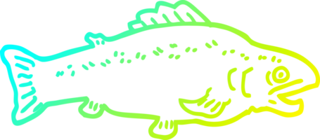 cold gradient line drawing of a cartoon large fish png