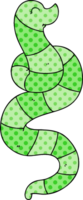 comic book style quirky cartoon snake png