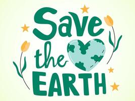 Illustration of Happy Earth Day for Environment Safety Celebration vector