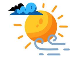 weather element season design with modern illustration climate concept style for atmospheric condition vector