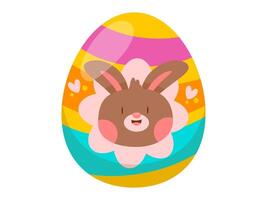 easter design with modern illustration concept style for badge happy easter egg sticker illustration vector