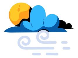 weather element season design with modern illustration climate concept style for atmospheric condition vector