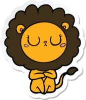 sticker of a cartoon lion png