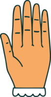 ikonisches Bild einer Hand im Tattoo-Stil png