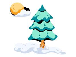 weather element season design with modern illustration climate concept style for atmospheric condition vector