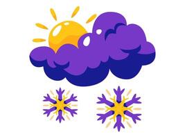 weather element season design with modern illustration climate concept style for atmospheric condition vector